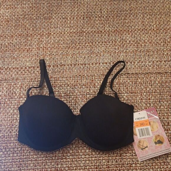 New 34D Carnival 7 Way Convertible Bra Black  New With Tags - Picture 5 of 8